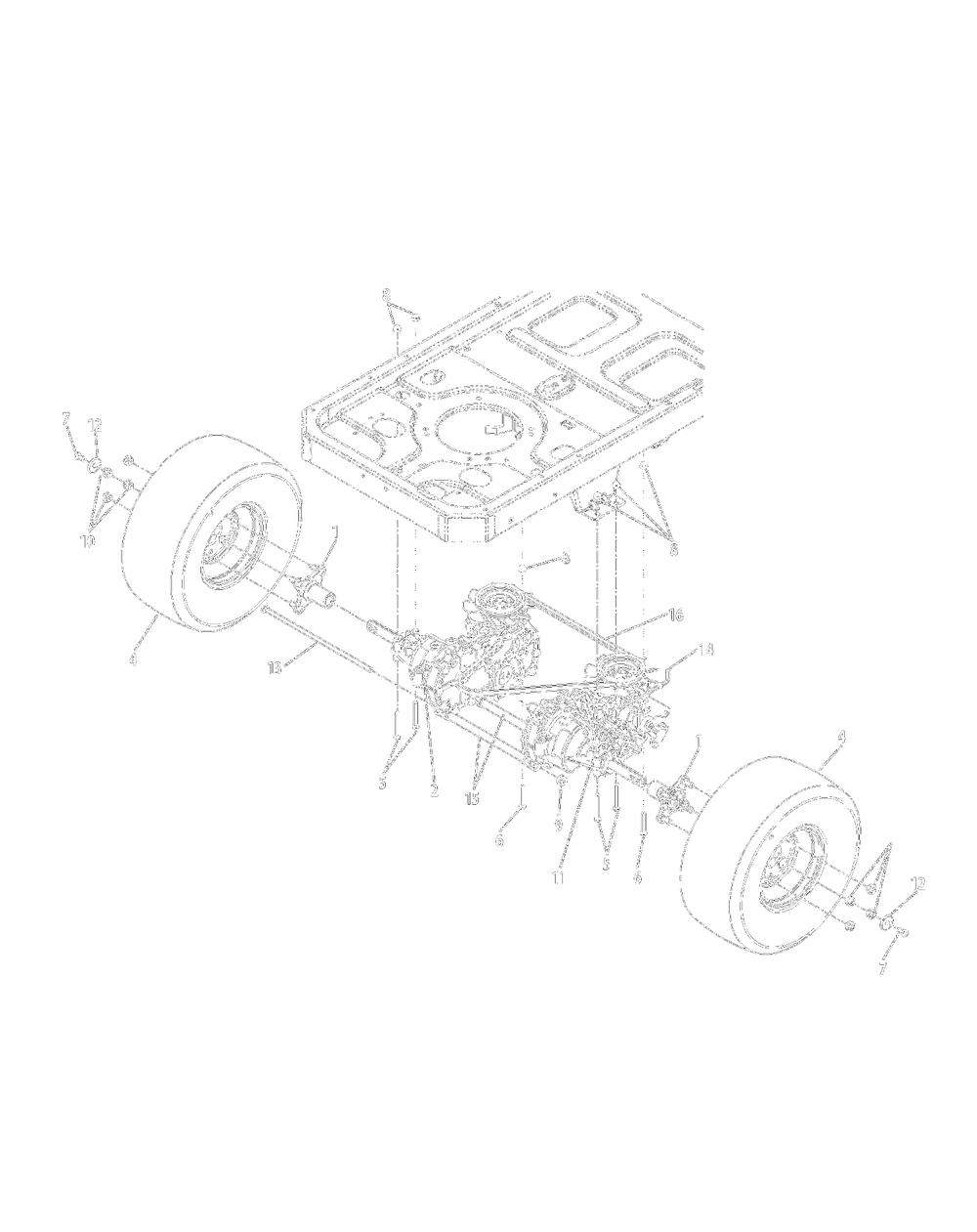 Rear Driveandwheels Diagram and Parts List for 17AA5AAG700 2008 Yard Machines Lawn Tractor